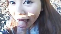 Really Wild Outdoor Japanese Teen Blowjob!