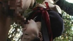 Pretty Japanese School Girl Gets Bound, Suspended And Mouth Banged Rough