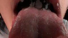 Thai Girl Glass Licking Tougue Play