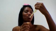 High Definition Little Thai Nubile Blow Job With Condom And Slurp Spunk From Condom