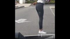 Sweet Young Nippon Bubble Booty In Leggings Working Out