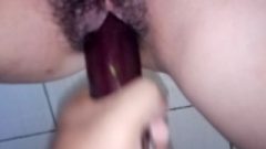 My First Time To Use Eggplant Inside My Little & Tight Twat Scene 2