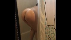 Soaking Wet Asian Stepsister Spied On In Shower